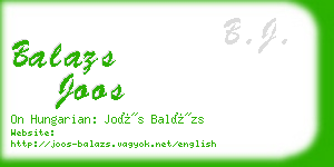 balazs joos business card